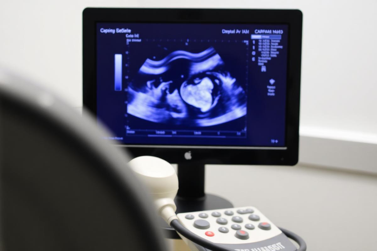 Échographie cardiaque en cours d'examen